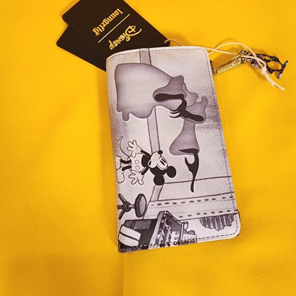 Loungefly Disney Mickey Haunted House Skeleton Dance Halloween Flap Wallet NEW - Picture 9 of 14